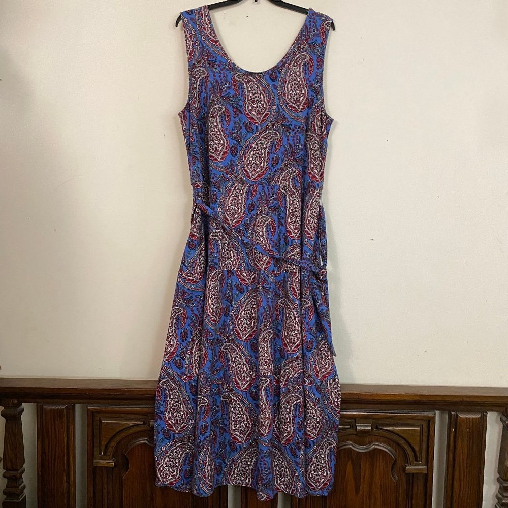 Talbots Paisley Tiered Midi Dress 3X - Picture 5 of 11